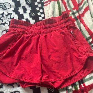 Lululemon Athletica Red Athletic Shorts Lightweight Moisture-Wicking